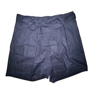 Cotton Bleu Women's Navy Tie-Waist Shorts - Size M